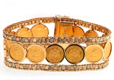 A Outstanding Multi-Gold Coin Bracelet