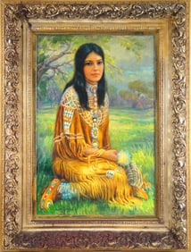 Beatrice McIvor painting of a native girl