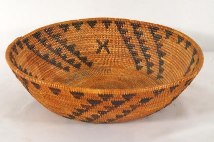 A Native Polychrome Western Mono Basket Bowl