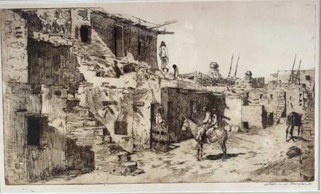 Edward Borein Etching 'KIVA WAIPI'