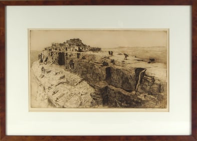 Edward Borein etching #215 "WALPI"