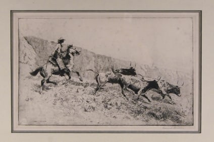 Edward Borein (1872-1945) etching #99