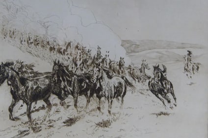 Edward Borein (1872-1945) etching #50