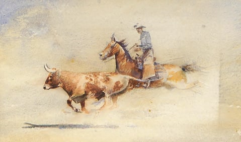 Edward Borein (1872-1945) watercolor