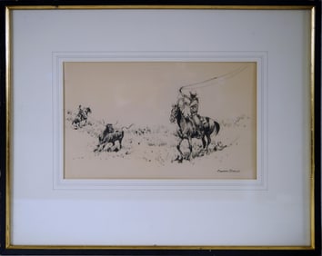 Edward Borein (1872-1945) pen and Ink drawing