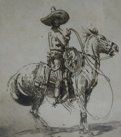 Edward Borein (1872-1945) - Etching #265 "Vaquero"