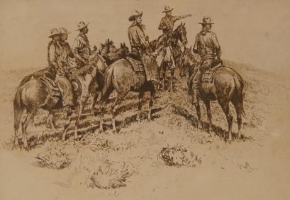 Edward Borein (1872-1945) etching #35