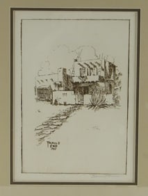 Edward Borein (1872-1945) - etching - Trails End