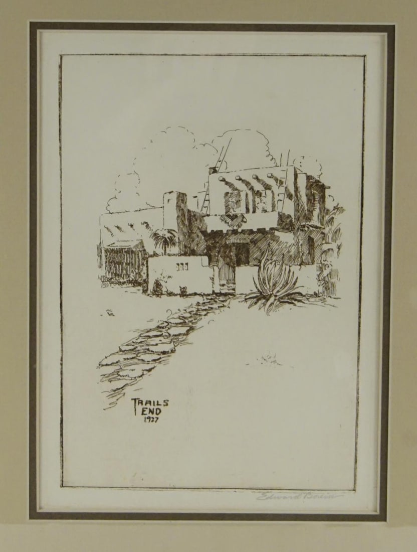 Edward Borein (1872-1945) - etching - Trails End (1 of 8)