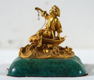 A 19th Russian Bronze Sculpture of a boy