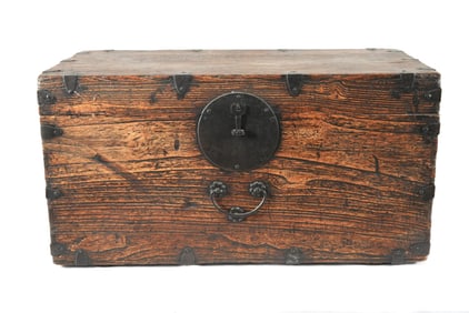 Antique Meiji Period Japanese Wedding Trunk