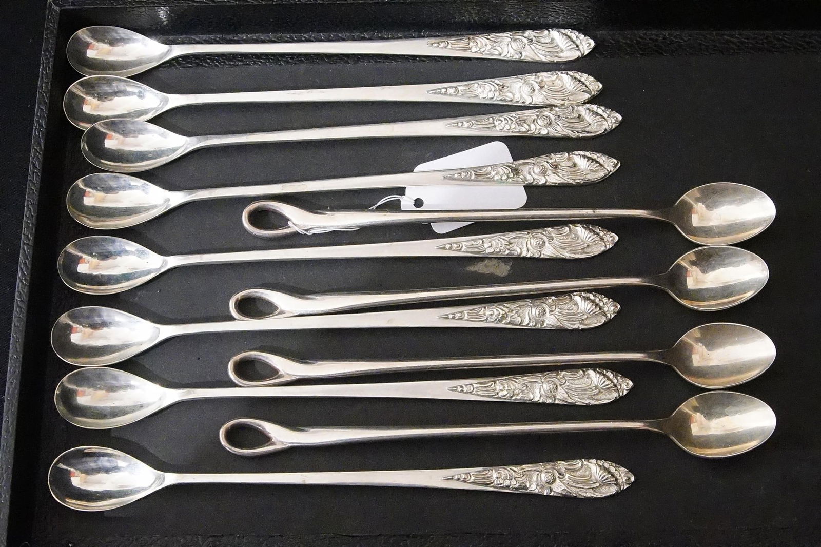 Tiffany Italian long sterling & 800 ice tea spoons (1 of 4)