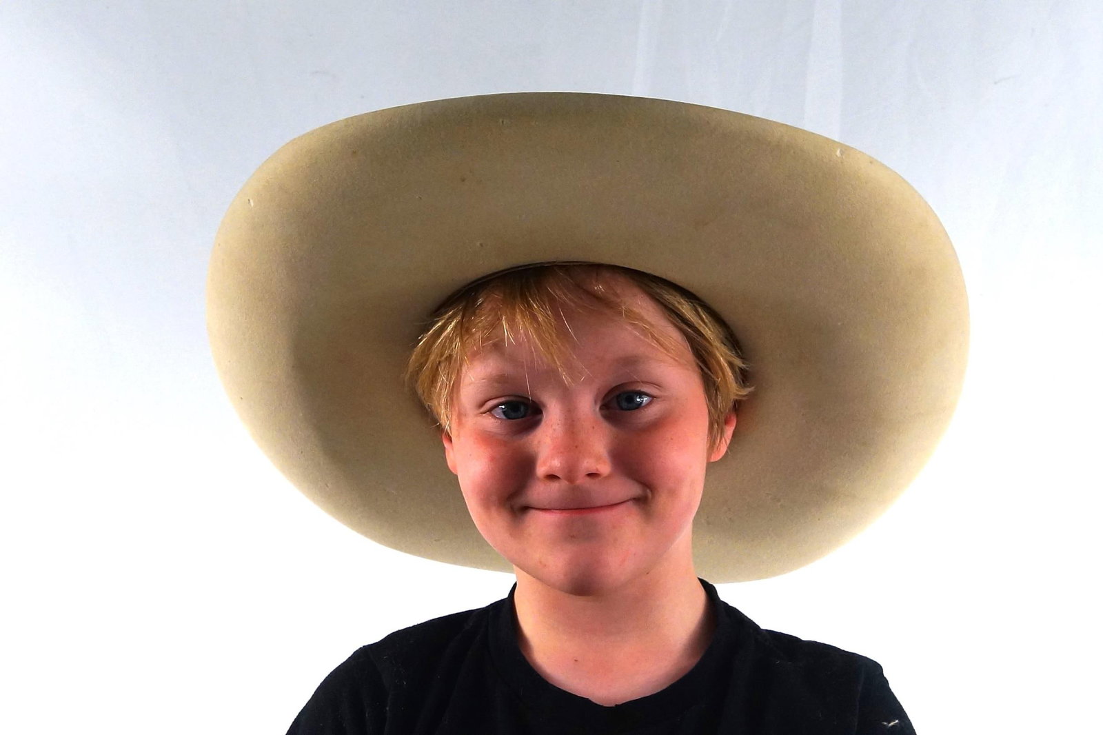 Stetson flat rim felt hat - Western type: Provenance: Museum of the Cowboy "Jim Grimm estate" Solvang Ca.