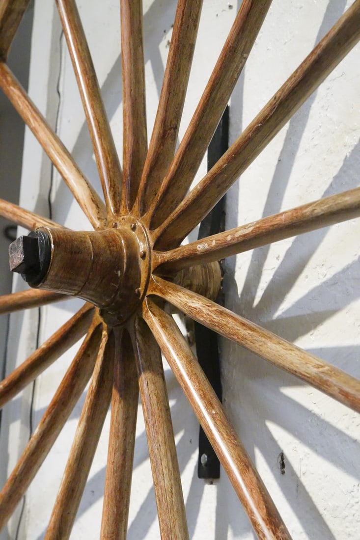 Wall mount wagon wheel display - 5