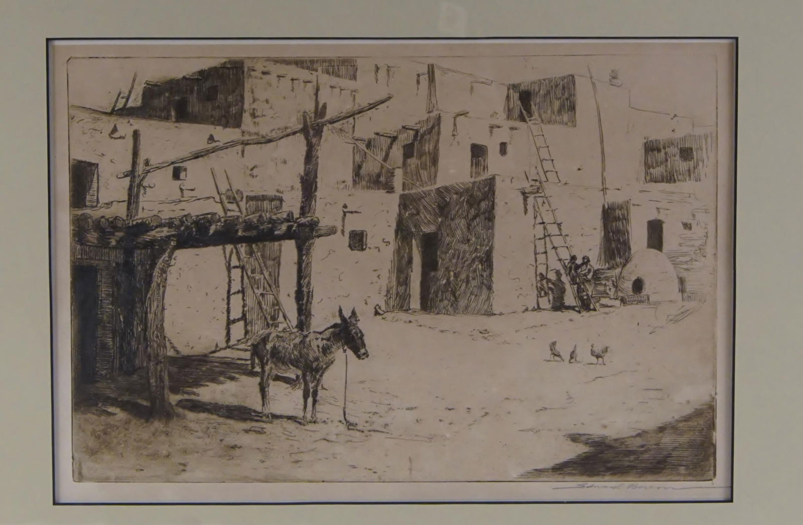 Edward Borein (1872-1945) etching