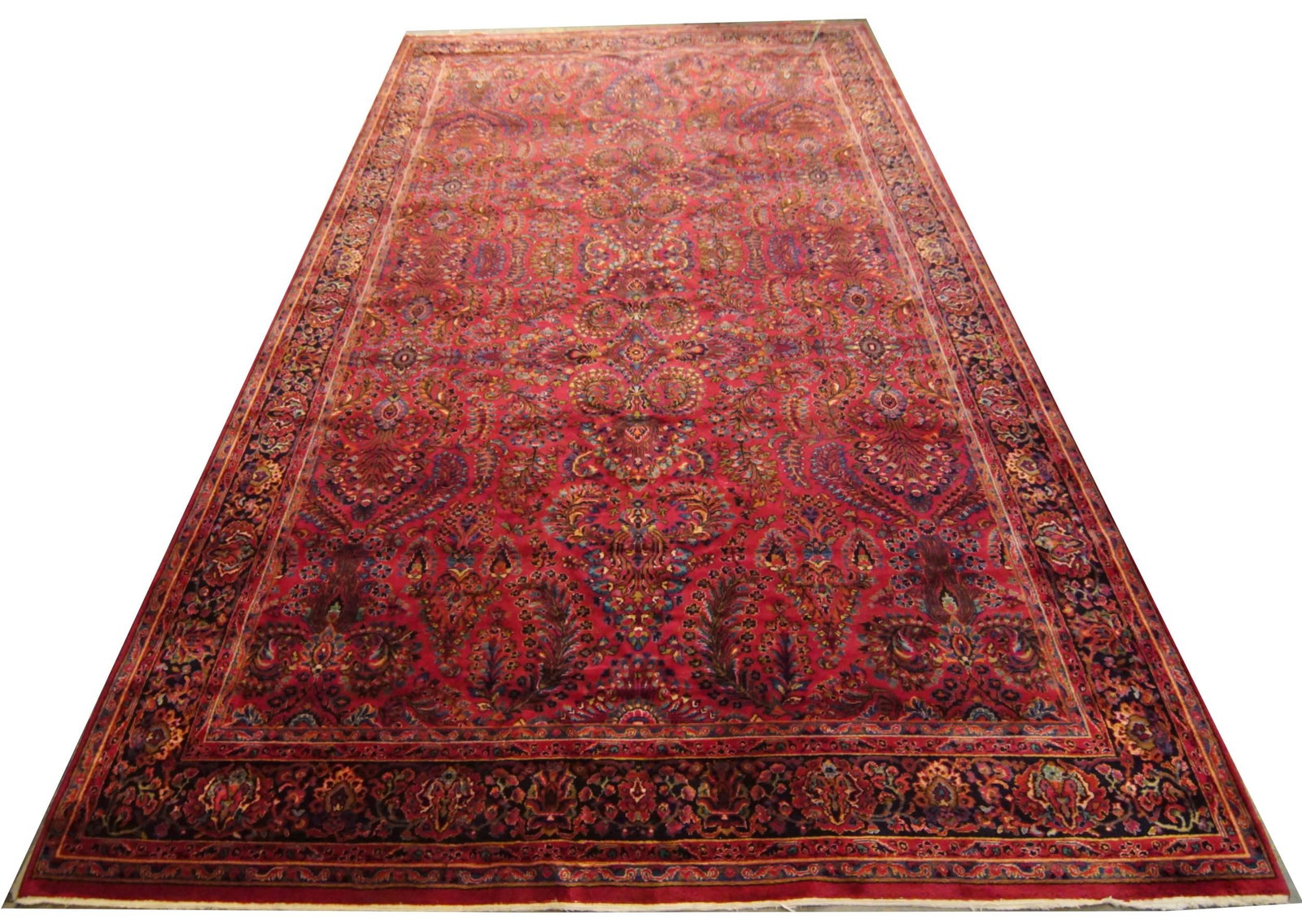 Karastan Mulberry Saruk #755 Wool Rug: measures 16' x 10' all over pattern wool and cotton rug