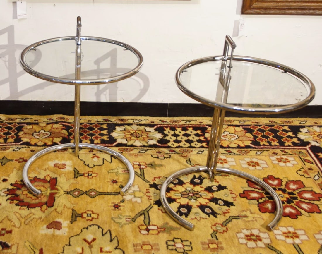 Pair Eileen Gray Art Modern Side tables - 2