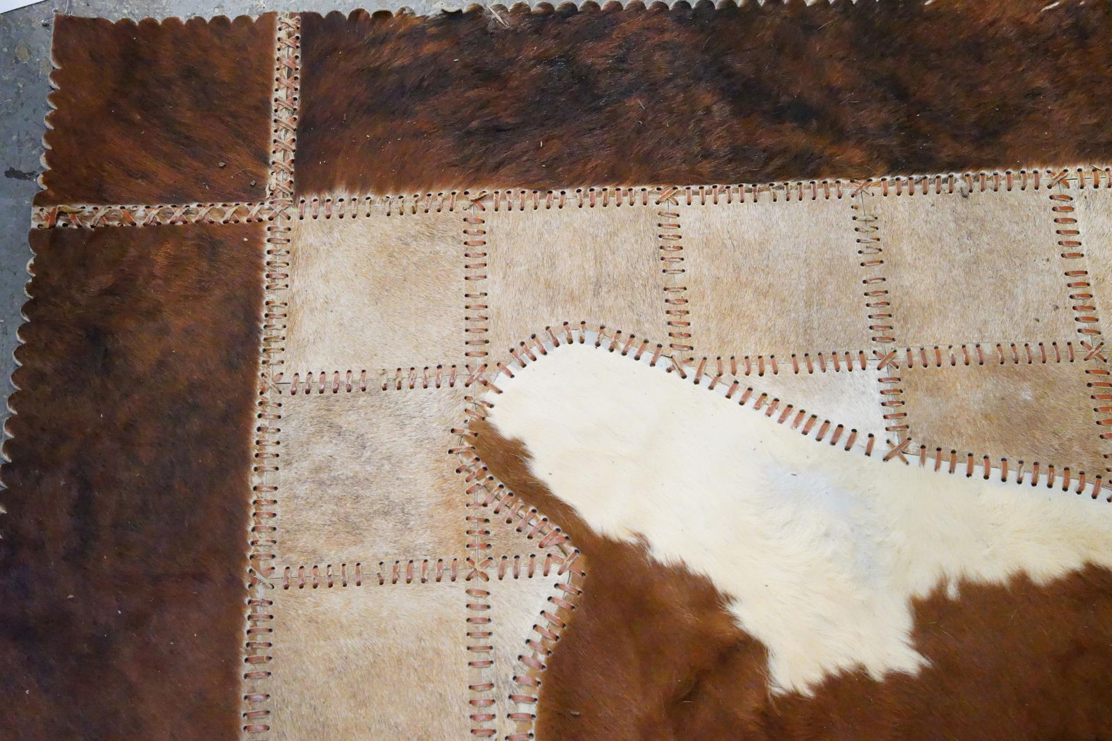 Cowhide patchwork 73.5" 62" - 3
