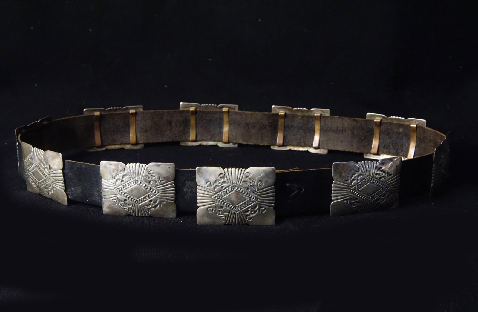 Navajo Concho belt - 10 sterling conchos (1 of 7)