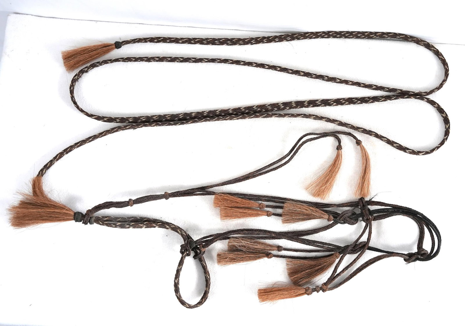 Vintage Horsehair bridle & rains 159" (1 of 6)