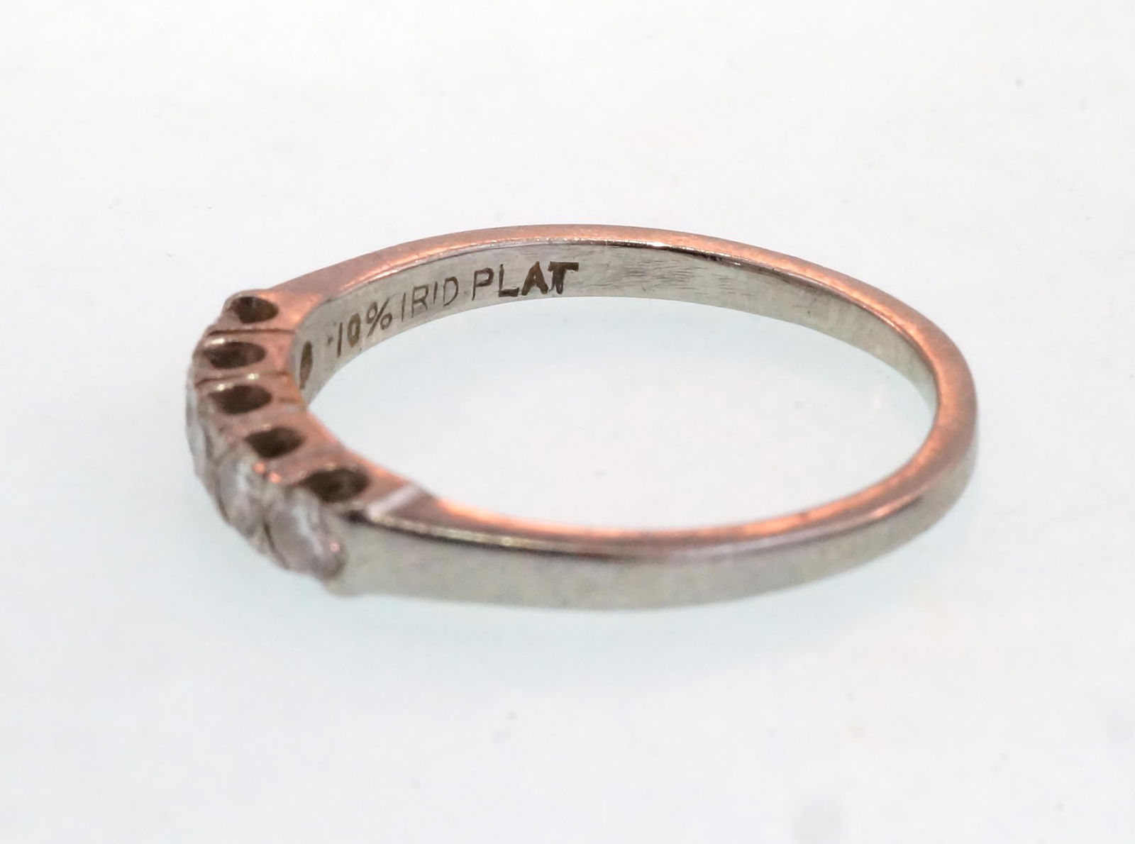 Platinum with Five 5 Diamond ring - 4