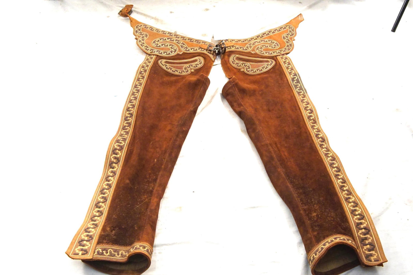 Mexican Suede Chaps: Provenance: Museum of the Cowboy "Jim Grimm estate" Solvang Ca.