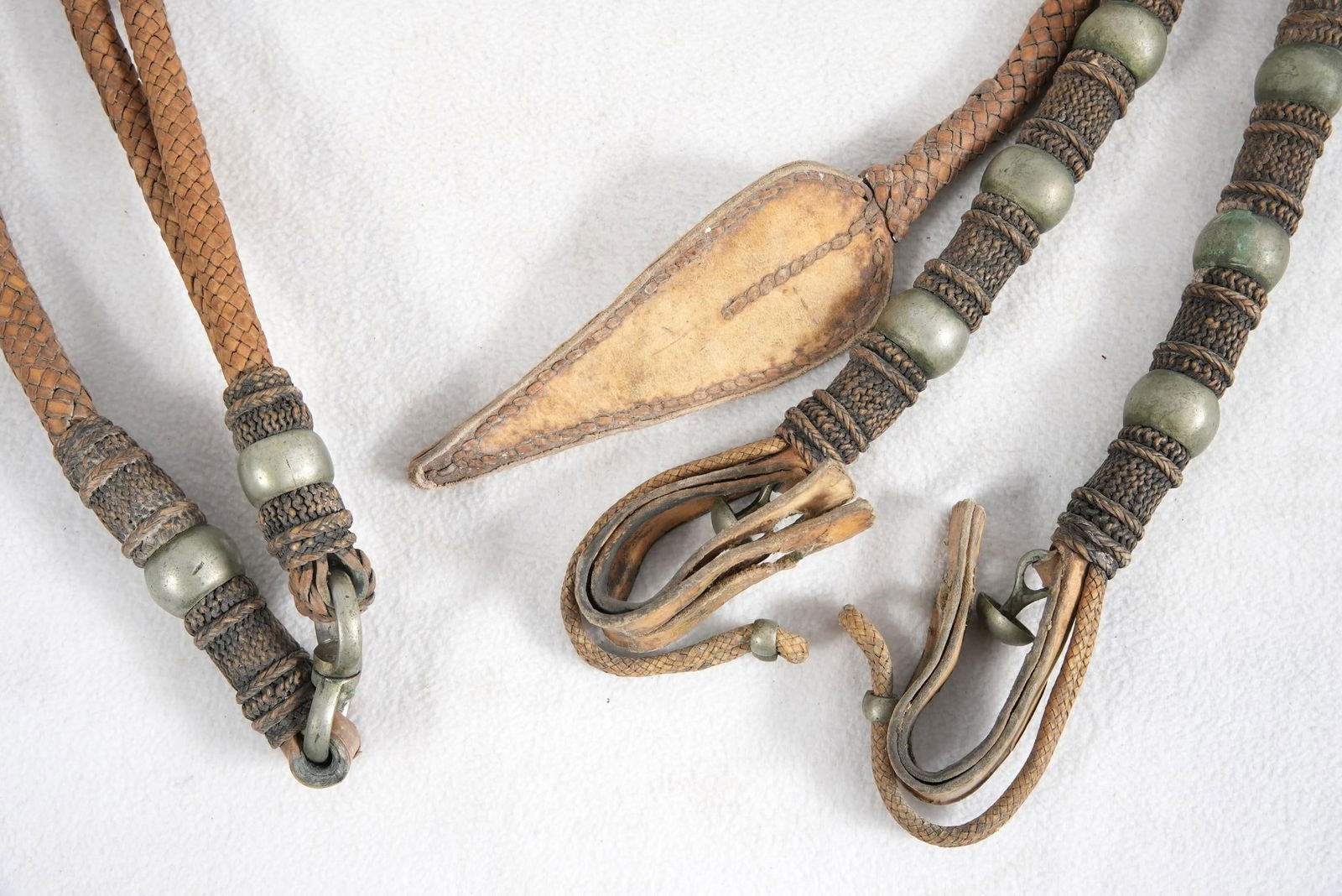 Antique rawhide braided romel - 2