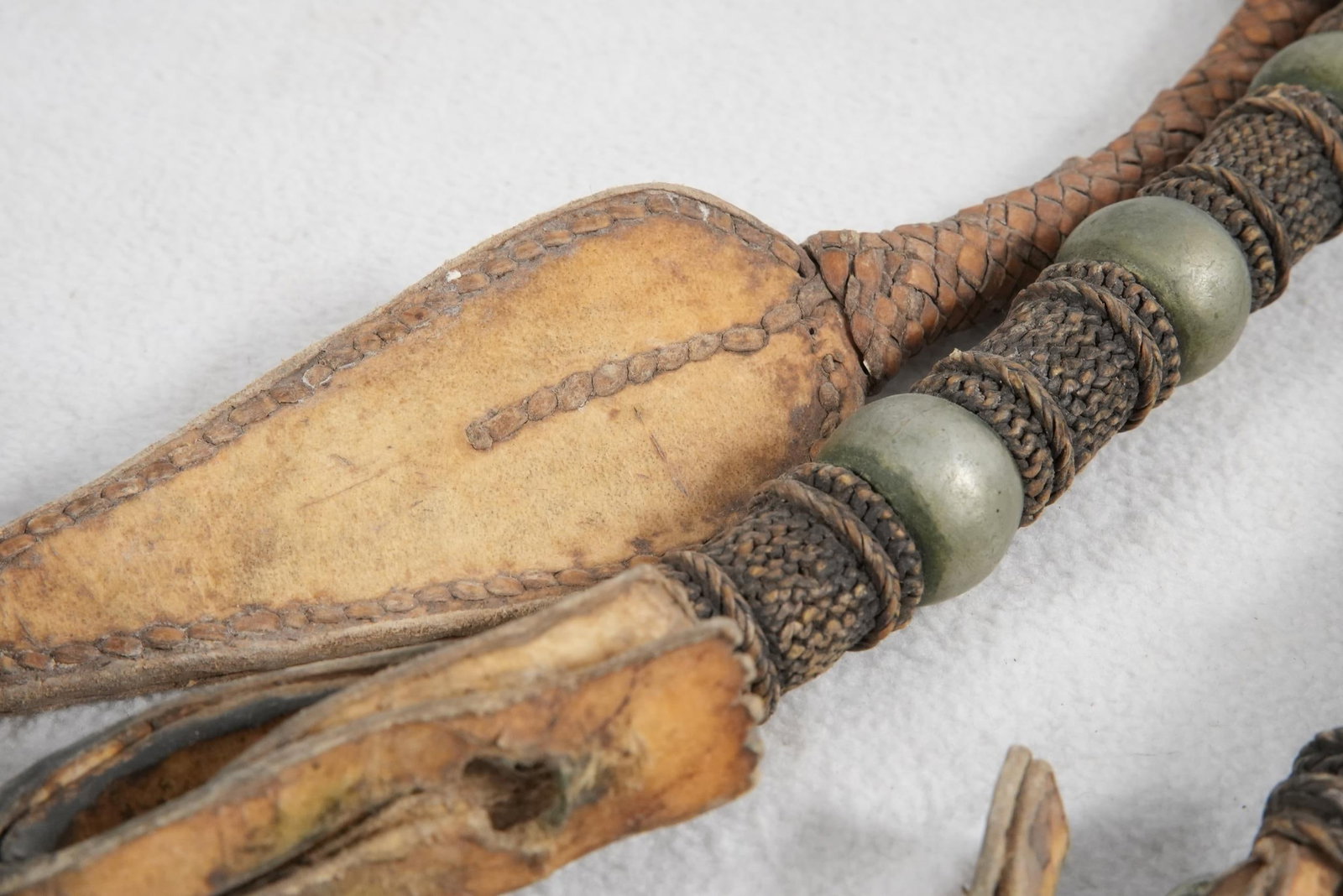 Antique rawhide braided romel - 4