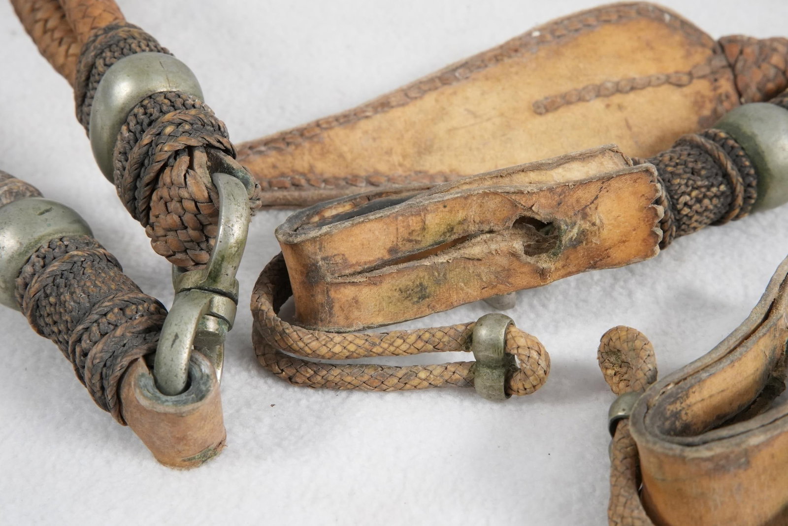 Antique rawhide braided romel - 5