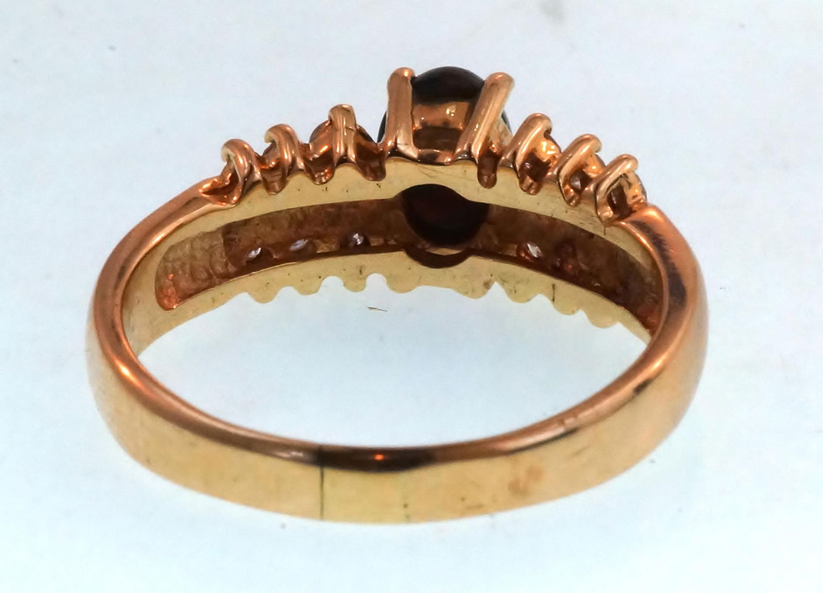 14kt Gold Opal and 12 diamond ring - 7