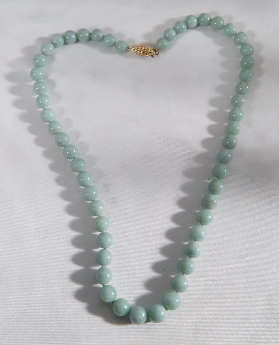 Jade Bead Necklace - 2