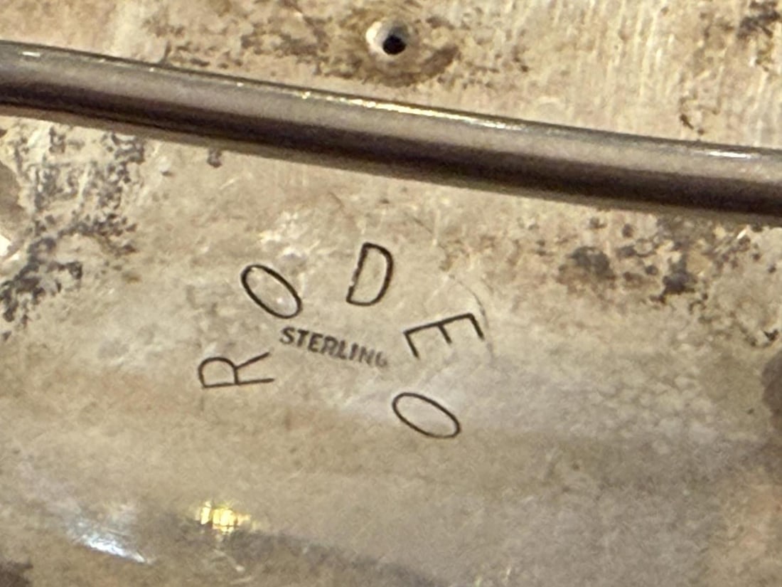 Three Sterling silver rodeo buckles - 15