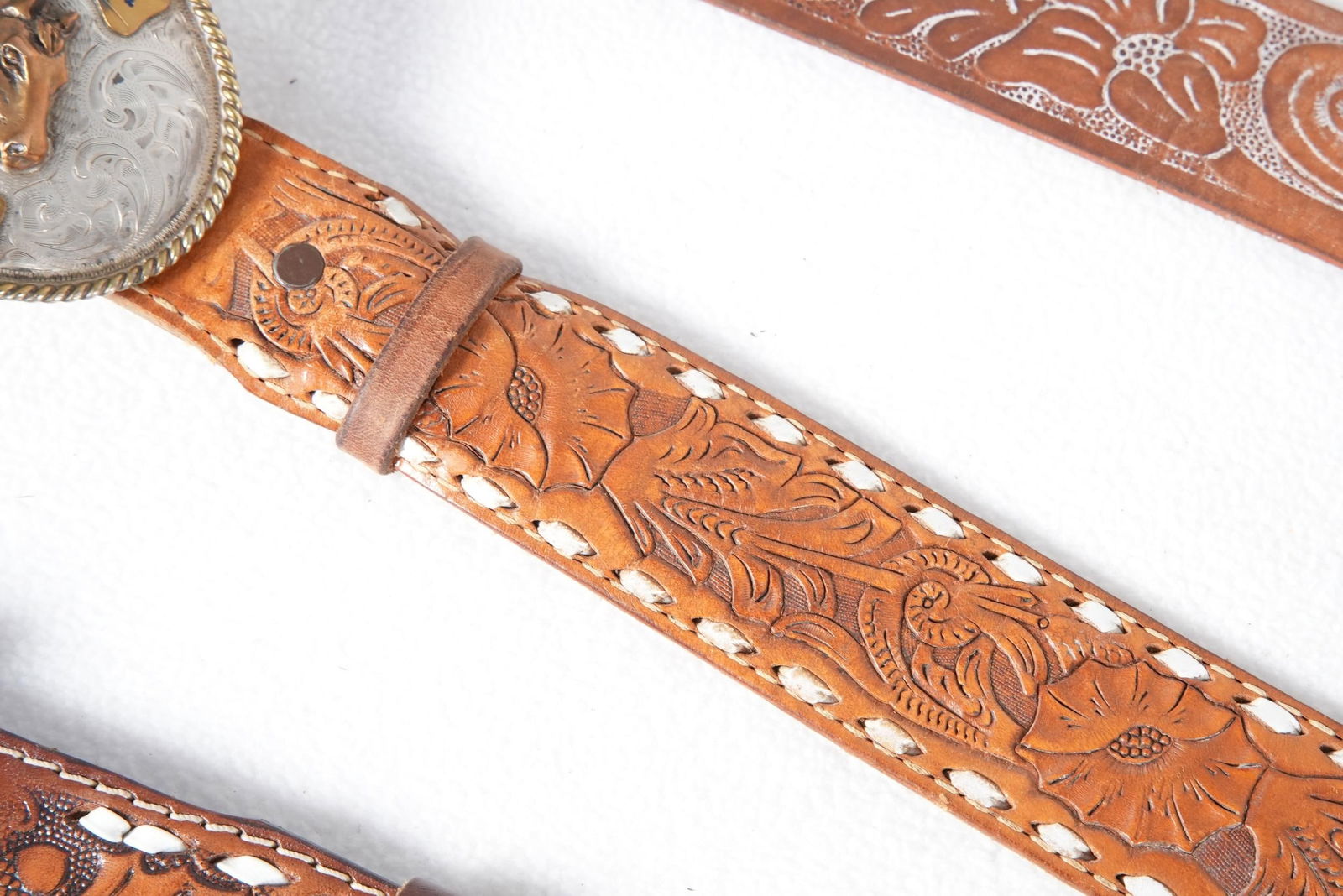 Three Sterling silver rodeo buckles - 4