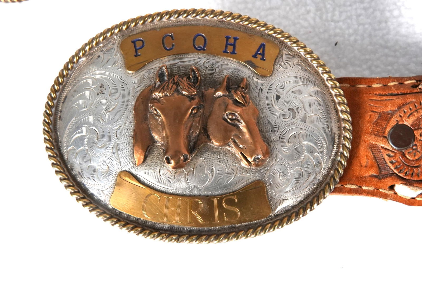 Three Sterling silver rodeo buckles - 6