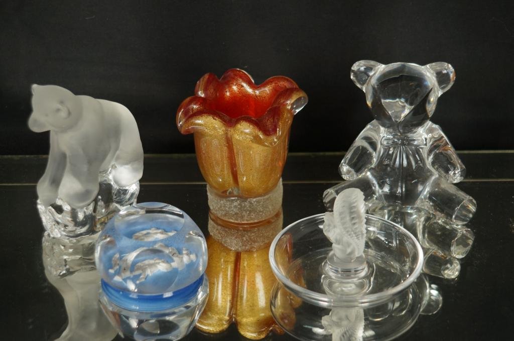 Venetian, Ralph Lauren, Lalique glass - 5pcs: Swedish Bear, 5th ave.
