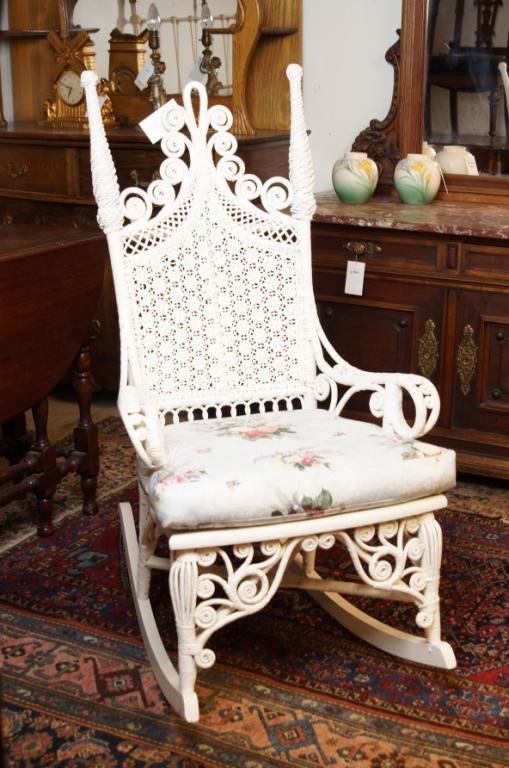 Wicker rocking chair ca 1890's: good condition for it's age