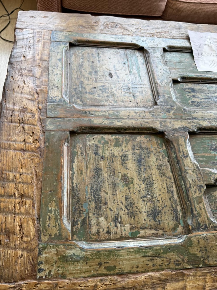 Rustic antique green door Coffee Table - 2