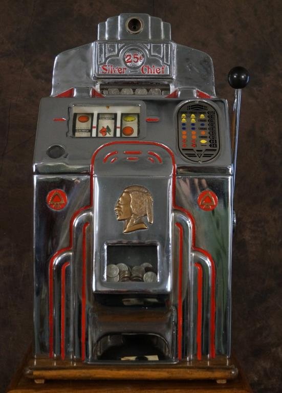 Jennings "Silver Chief" vintage 25c slot machine