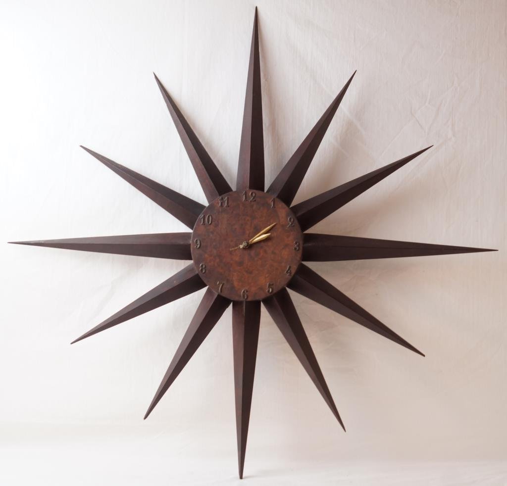 Mid century modern star wall clock