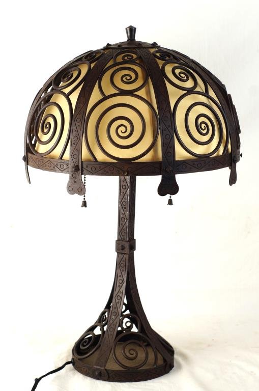 Spanish Revival Wrought iron table lamp