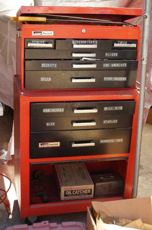 Montgomery Ward Powr Kraft Rollaway chest toolbox
