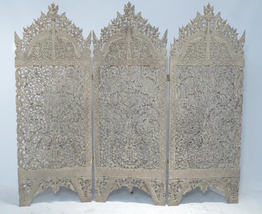 Siam antique pierced screen: 64.5" H x 72"