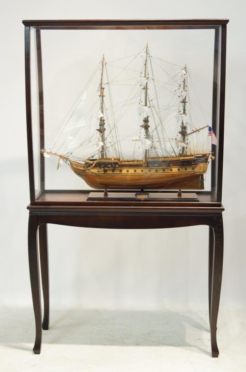 Fantastic Encased ship's model on stand: Fantastic Encased ship's model on stand