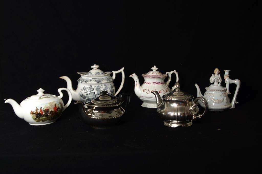 Tea pots Gibson Lustre, English , Aynsley,: tea pots - collection 6 pcs