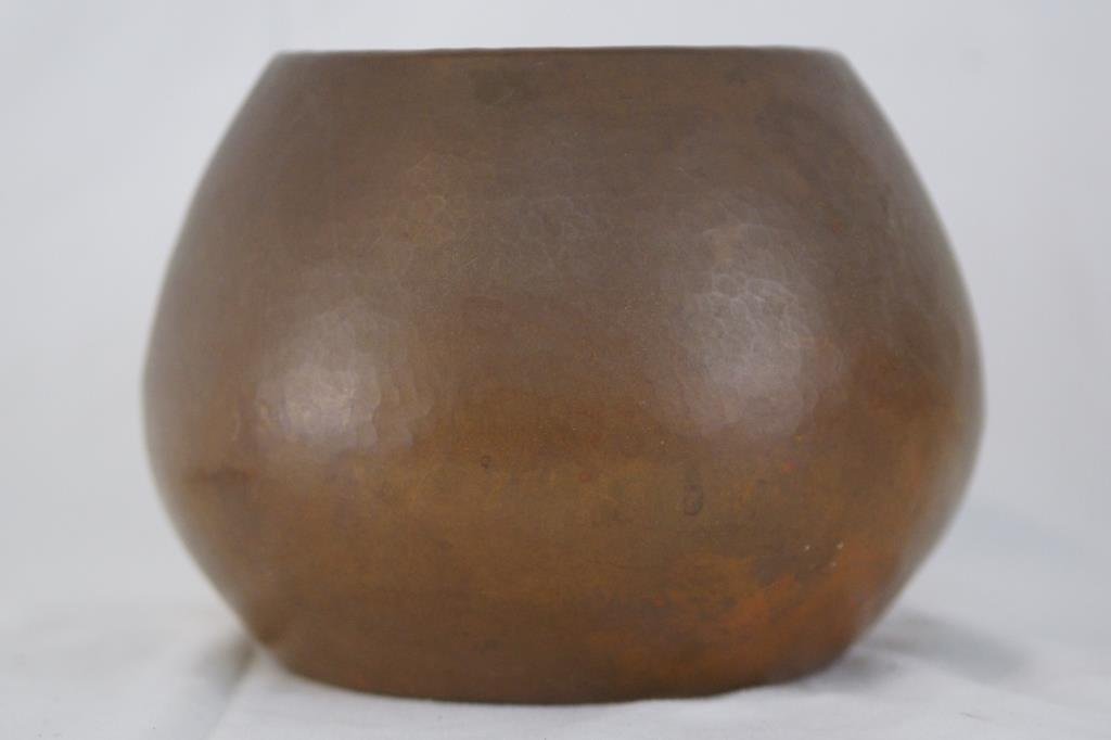 Dirk Van Erp Bowl (signed): measures 9" diam and 6.5" tall