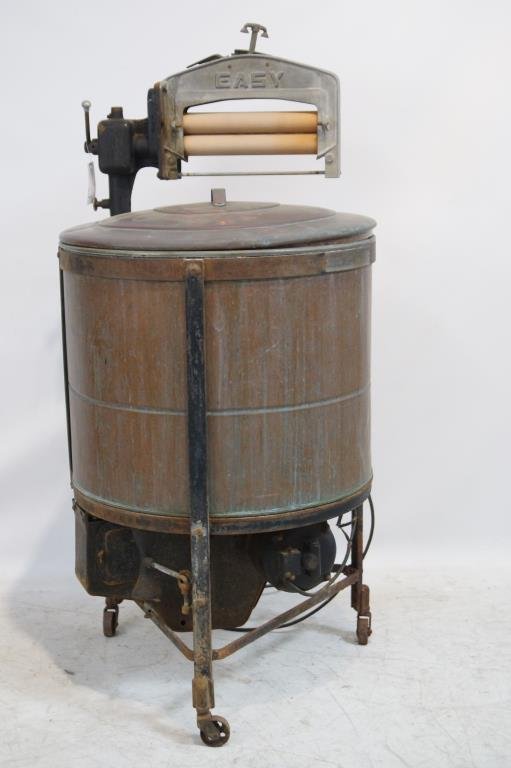 Antique 'Easy' copper washing machine