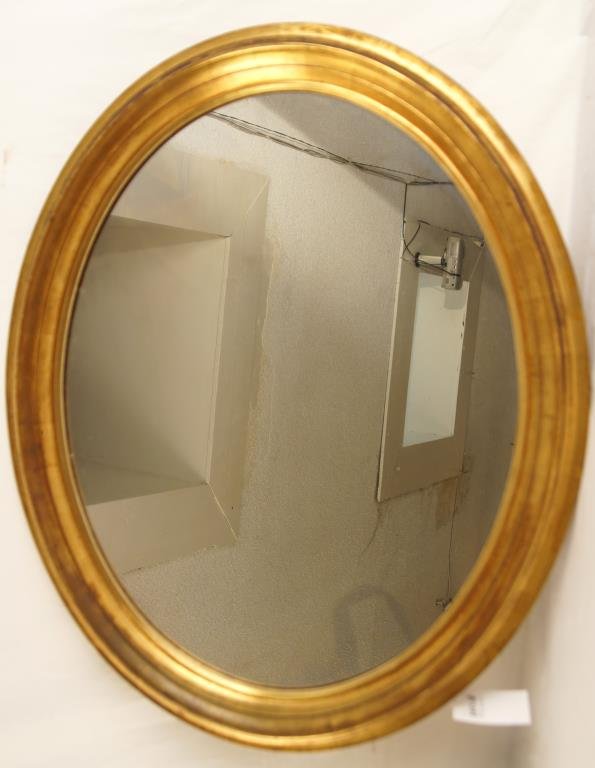 Gold leaf Oval mirror (1 of 3)