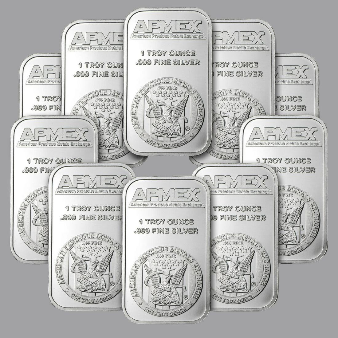 COLLECTIBLE NUMISMATIC APMEX SILVER BARS INGOTS SET