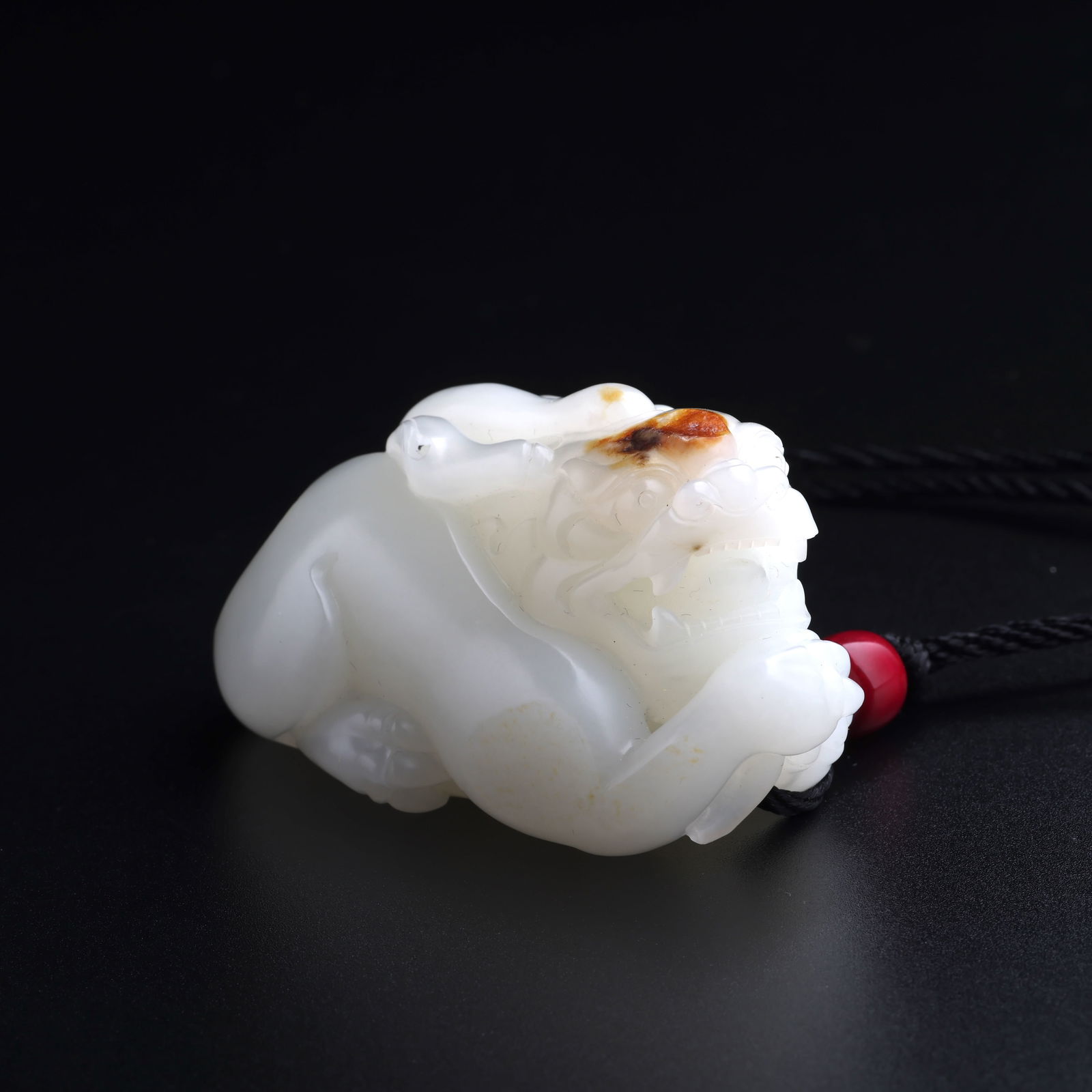 Hetian Jade Seed Material 'Pixiu' Hand-Carved Piece (1 of 2)