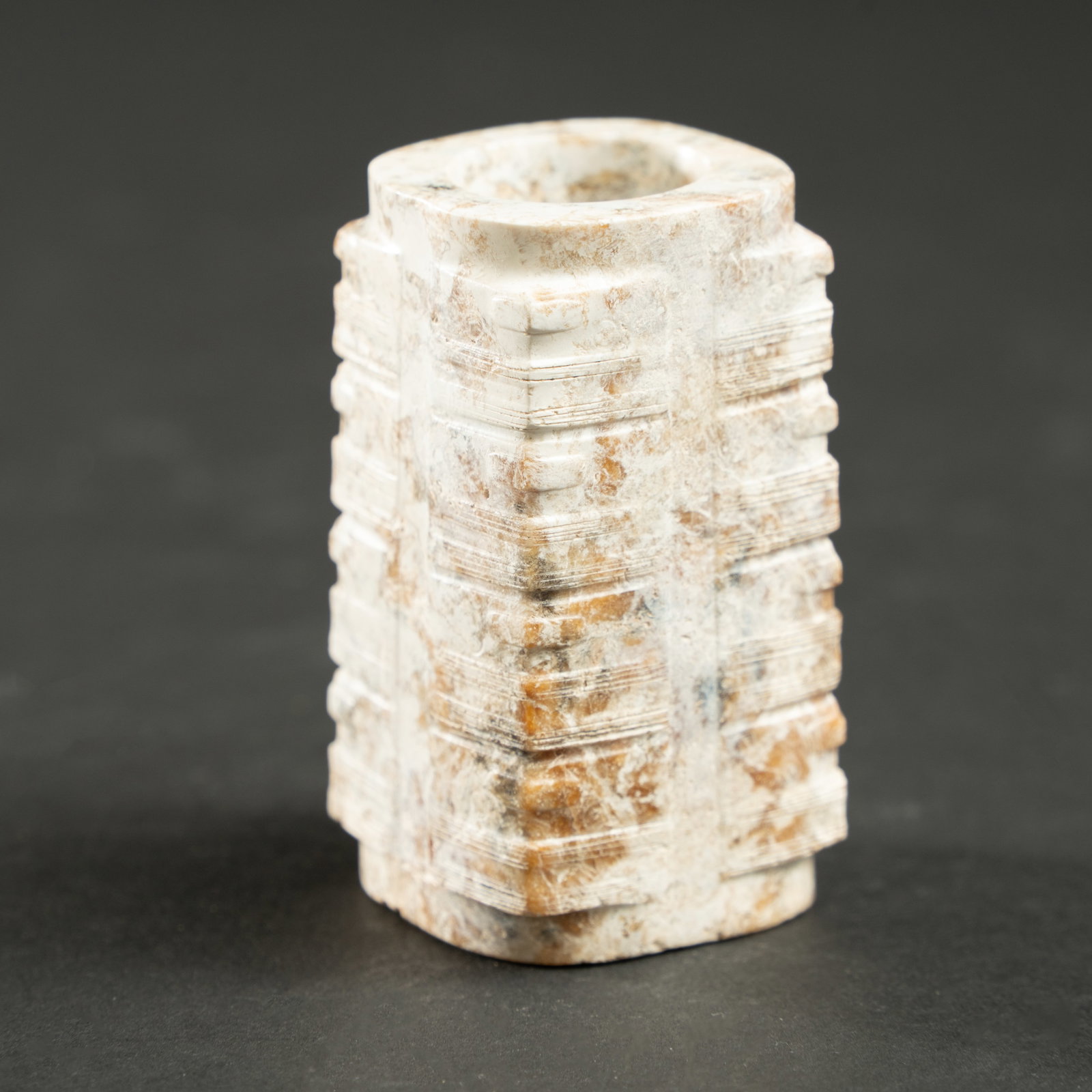 A RARE AND IMPORTANT ARCHAIC JADE RITUAL COLUMN (CONG) LIANGZHU CULTURE (C. 3300–2300 BC) (1 of 8)